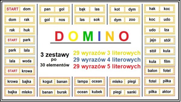 Domino - pomoc dydaktyczna plik PDF