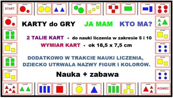 Liczenie do 5 i 10 z figurami - pomoc dydaktyczna plik PDF