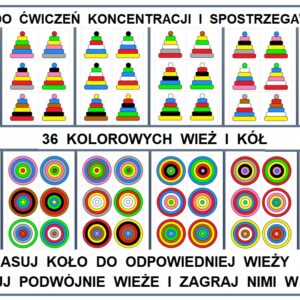 Kolorowe wieże starszaka - pomoc dydaktyczna plik PDF