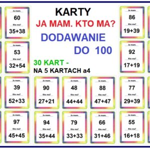 Dodawanie do 100 - pomoc dydaktyczna plik PDF