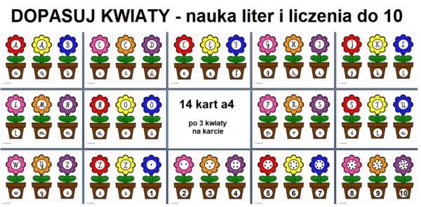 Kwiaty w doniczkach - pomoc dydaktyczna plik PDF