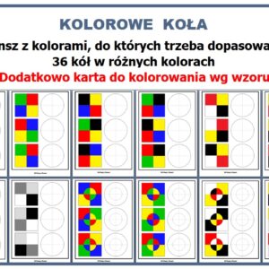 Kolorowe koła - pomoc dydaktyczna plik PDF