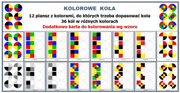 Kolorowe koła - pomoc dydaktyczna plik PDF