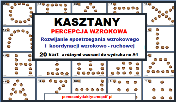 Kasztany karty pracy PDF - pomoc dydaktyczna PDF