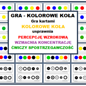 Gra kolorowe koła pomoc dydaktyczna PDF