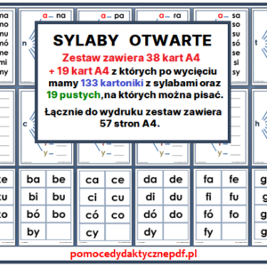 Sylaby otwarte pomoc dydaktyczna PDF