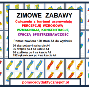 Zimowe zabawy pomoc dydaktyczna PDF