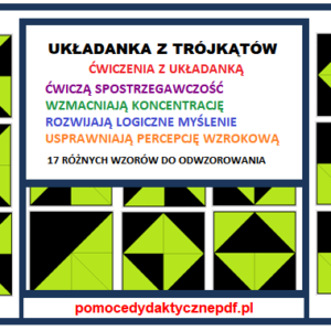 Układanka z trójkątów- pomoc dydaktyczna PDF