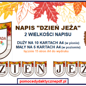 Pomoce dydaktyczne PDF - Napis Dzień Jeża