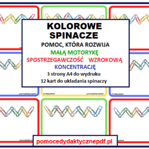 Kolorowe spinacze - pomoc dydaktyczna pdf