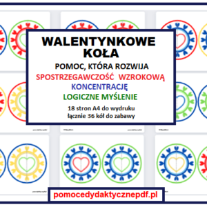 Walentynkowe koła - pomoc dydaktyczna pdf