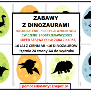 Zabawy z dinozaurami - pomoc dydaktyczna pdf