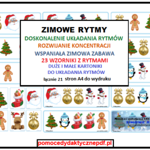 rytmy, koncentracja, matematyka, percepcja wzrokowa, pomoc dydaktyczna - pdf