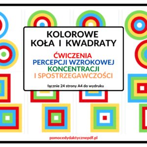 percepcja wzrokowa, spostrzegawczość, koncentracja, figury - pdf