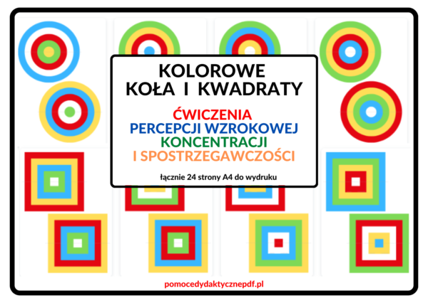 percepcja wzrokowa, spostrzegawczość, koncentracja, figury - pdf