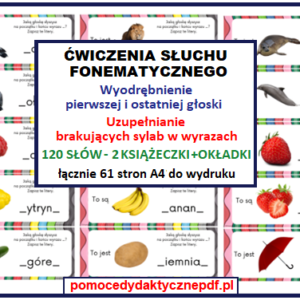 ćwiczenia słuchu fonematycznego, głoski, sylaby - pdf