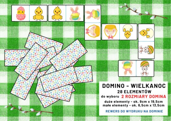 DOMINO, spostrzegawczość, Wielkanoc - pdf