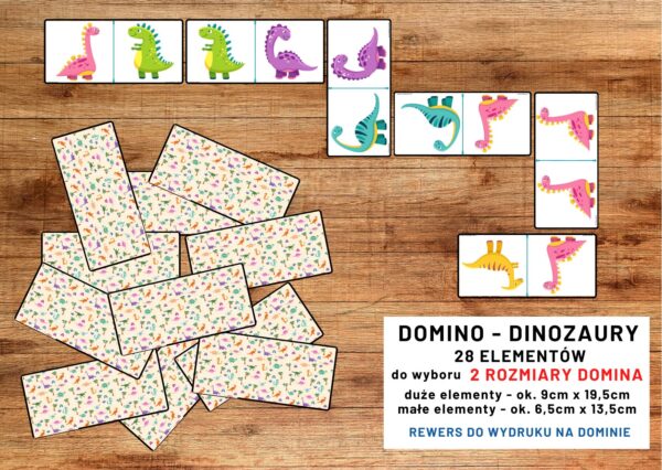 DOMINO, spostrzegawczość, dinozaury - pdf