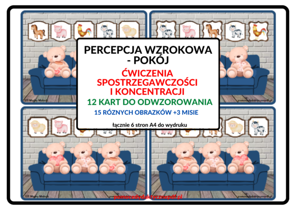 percepcja wzrokowa, spostrzegawczość, koncentracja - pdf