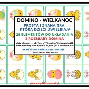 DOMINO, spostrzegawczość, wielkanoc - pdf