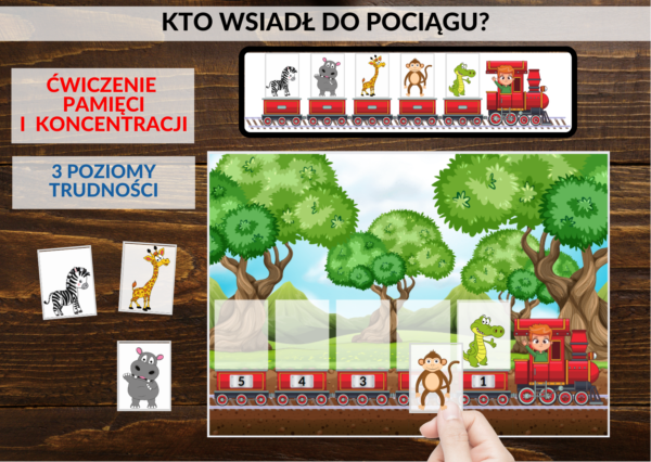 pamięć, koncentracja, odwzorowywanie, układanka lewopółkulowa , ćwiczenia słuchowe - pdf