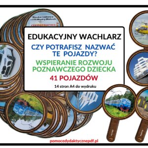 edukacyjny wachlarz, wspieranie rozwoju poznawczego dziecka, pojazdy - pdf