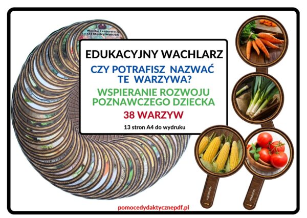 edukacyjny wachlarz, wspieranie rozwoju poznawczego dziecka, warzywa - pdf