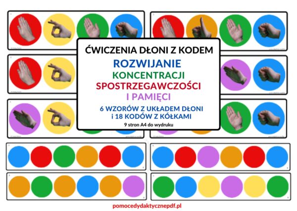 gimnastyka dłoni, koncentracja, pamięć, kodowanie - pdf