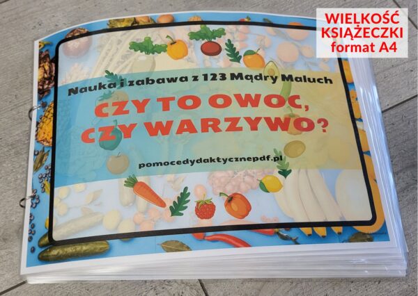 owoce, warzywa, książeczka edukacyjna - pdf