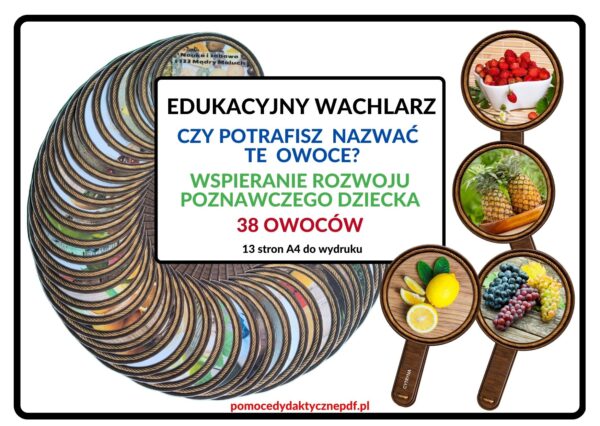 edukacyjny wachlarz, wspieranie rozwoju poznawczego dziecka, owoce - pdf