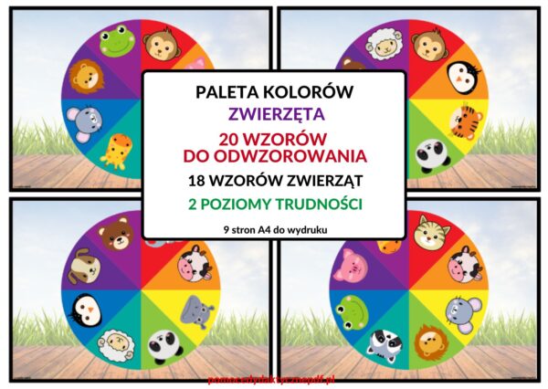 KOLORY, ZWIERZĘTA, Pomoce dydaktyczne PDF, Nauka przez zabawę, Pomoce pdf