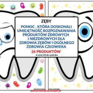 Zęby, Edukacje prozdrowotna, Pomoce dydaktyczne PDF, Nauka przez zabawę, Pomoce pdf