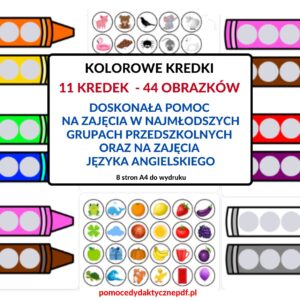 KOLORY, KREDKI, Pomoce dydaktyczne PDF, Nauka przez zabawę, Pomoce pdf