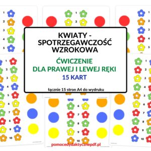 ĆWICZENIA WZROKOWO-RUCHOOWE, SPOSTRZEGAWCZOŚĆ, ĆWICZENIA MÓZGU, PRACA DLA OBU RĄK POMOC PDF