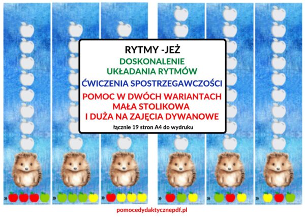 rytmy, jeż, matematyka, pomoce pdf