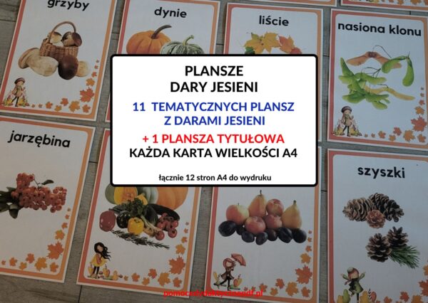 Plansze, dary jesieni, jesień - pdf