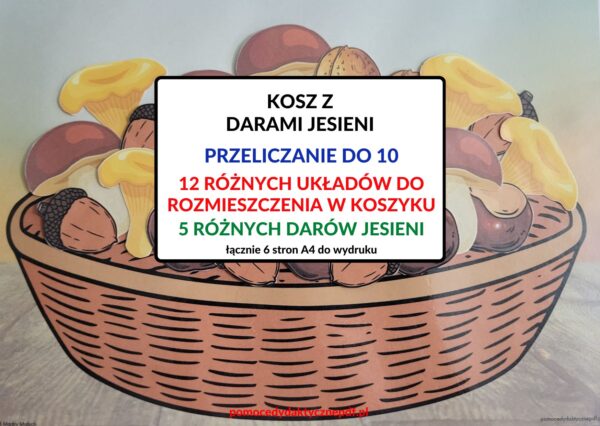 matematyka, liczenie, przeliczanie, dary jesieni - pdf