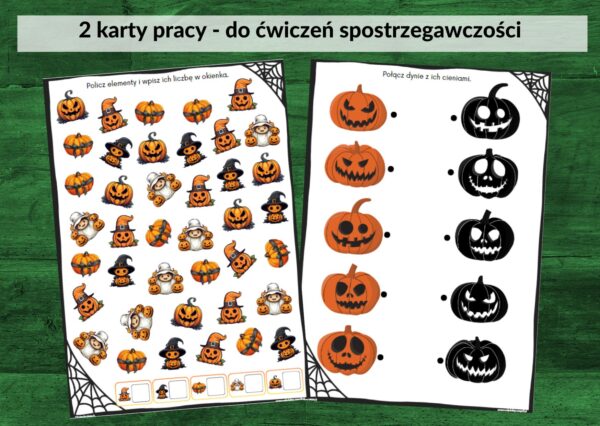 święto dyni, emocje, etap wzrostu dyni, karty pracy - pdf