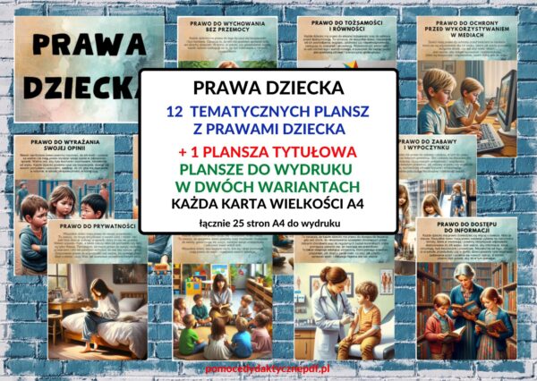 plansze edukacyjne, prawa dziecka - pdf