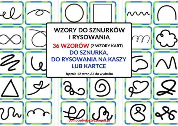 #EdukacyjneWzory #NaukaPrzezZabawę #Koncentracja #RozwójMotorykiMałej #Terapia #WzoryDlaDzieci -pomoce pdf