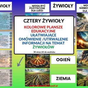 Cztery żywioły, plansze edukacyjne - pdf