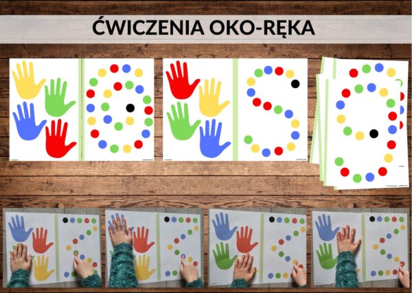 ćwiczenia oko reka, koordynacja wzrokowo-ruchowa, koncentracja - pdf