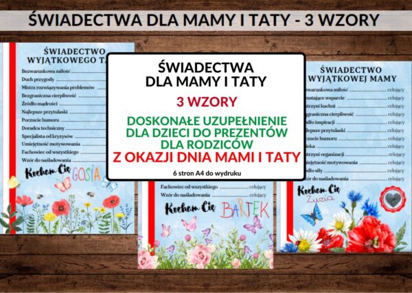 PREZENT DLA MAMY I TATY, SWIADECTWO - PDF