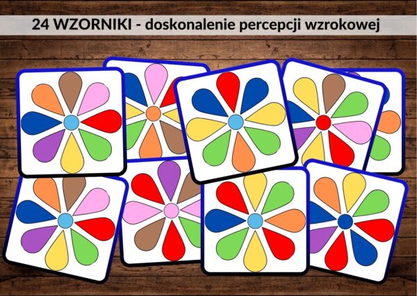 Kwiaty, spostrzegawczość, percepcja wzrokowa, układanka, koncentracja - pdf