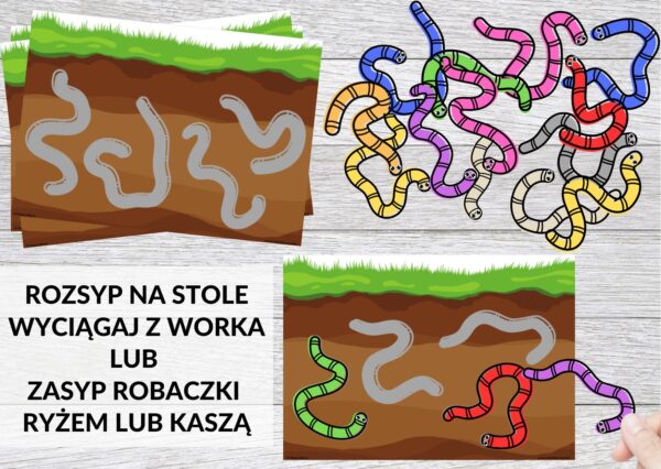 Robaczki, spostrzegawczość, percepcja wzrokowa, gra, koncentracja - pdf