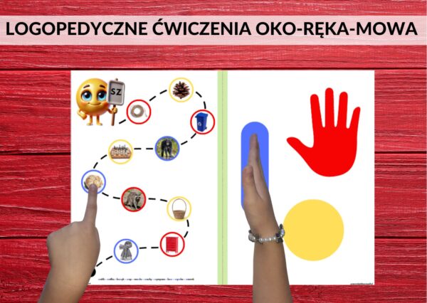 ćwiczenia oko ręka, koordynacja wzrokowo-ruchowa, mowa, ćwiczenia logopedyczne , koncentracja - pdf