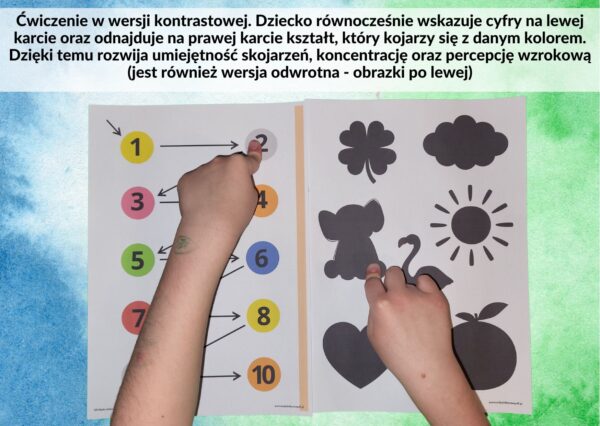ćwiczenia oko ręka, koordynacja wzrokowo-ruchowa, koncentracja - pdf