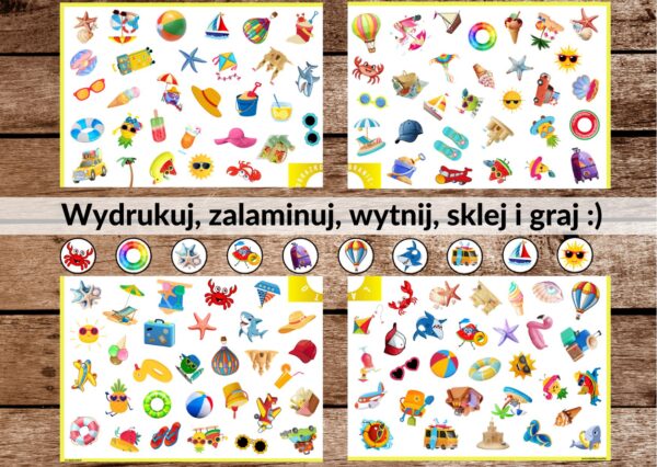 GRAPDF, OBRAZKI, LATO, SPOSTRZEGAWCZOŚĆ, KONCENTRACJA, GRA DLA DZIECI - PDF