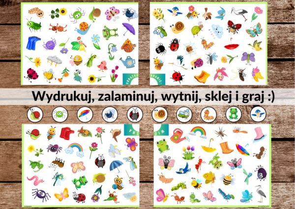 GRAPDF, OBRAZKI, WIOSNA, SPOSTRZEGAWCZOŚĆ, KONCENTRACJA, GRA DLA DZIECI - PDF