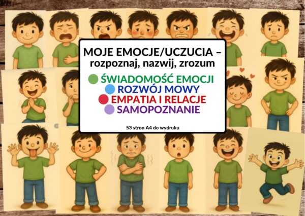 emocje, uczucia, karty emocji -pdf